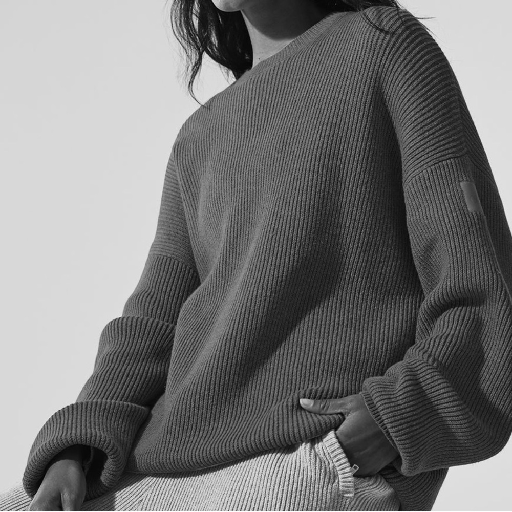 ALO Yoga Domain Rib Knit Crew Sweater